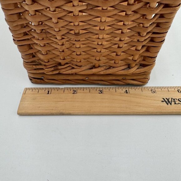 VTG Splint Wood Hand Crafted Wall Basket Organizer Magazine Mail French Country - Picture 12 of 16